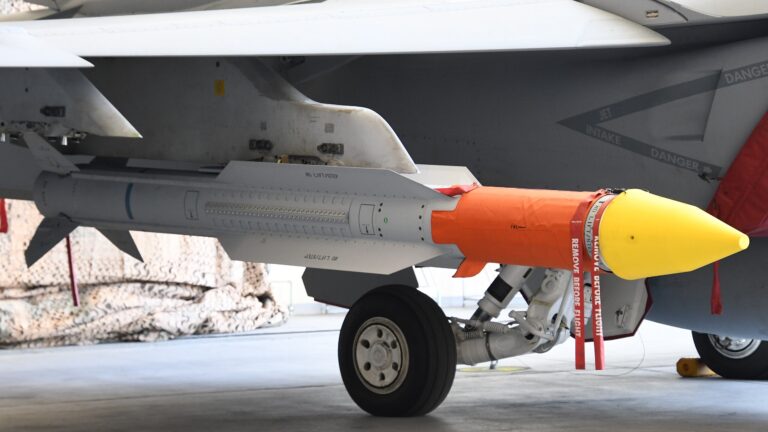 AIM-174B missile on an F/A-18 jet