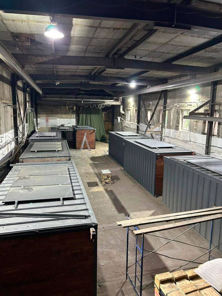 Containers hiding Ukrainian suicide drones