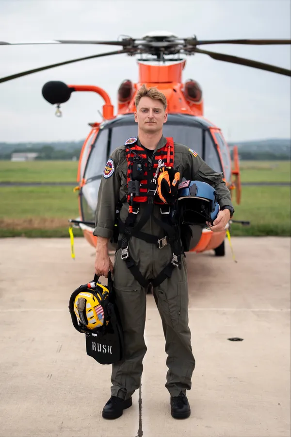 Coast Guard rescue swimmer Scott Ruskan