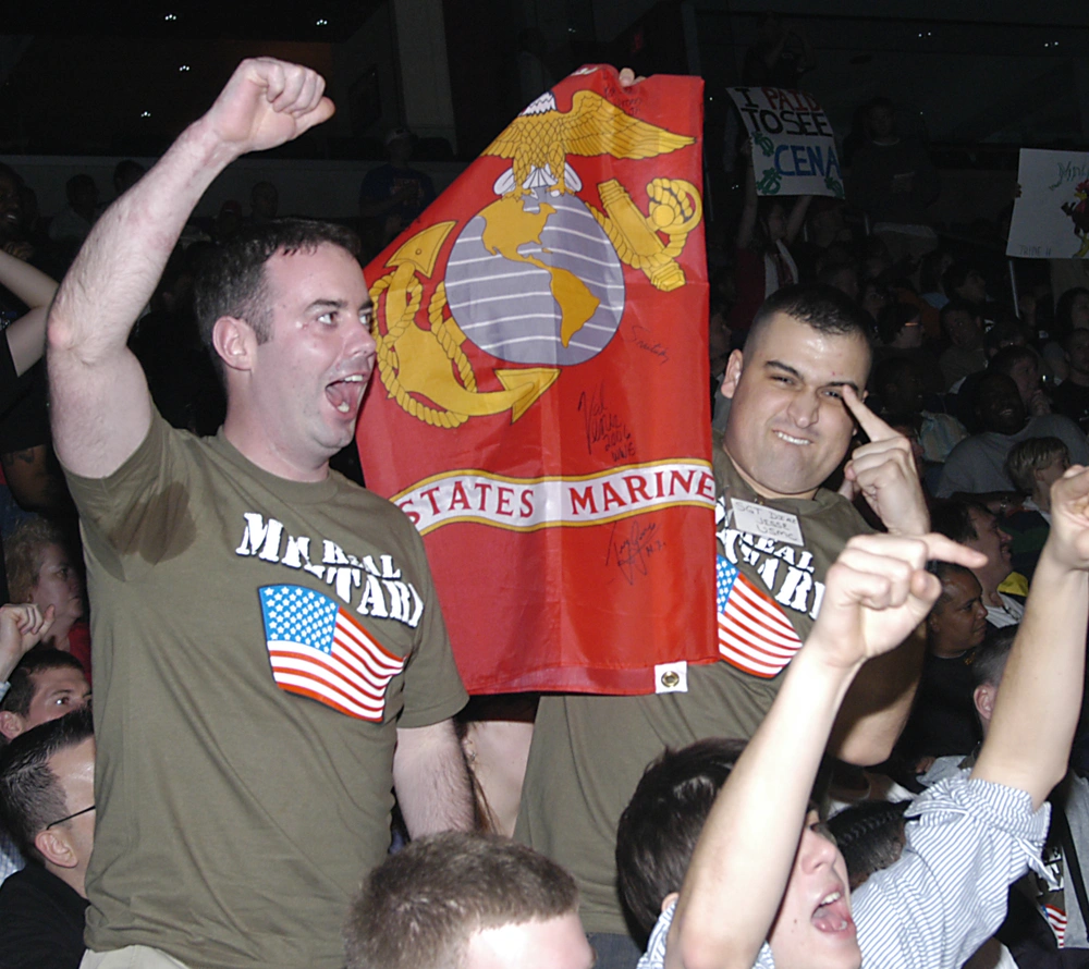 Marines attend wrestling event