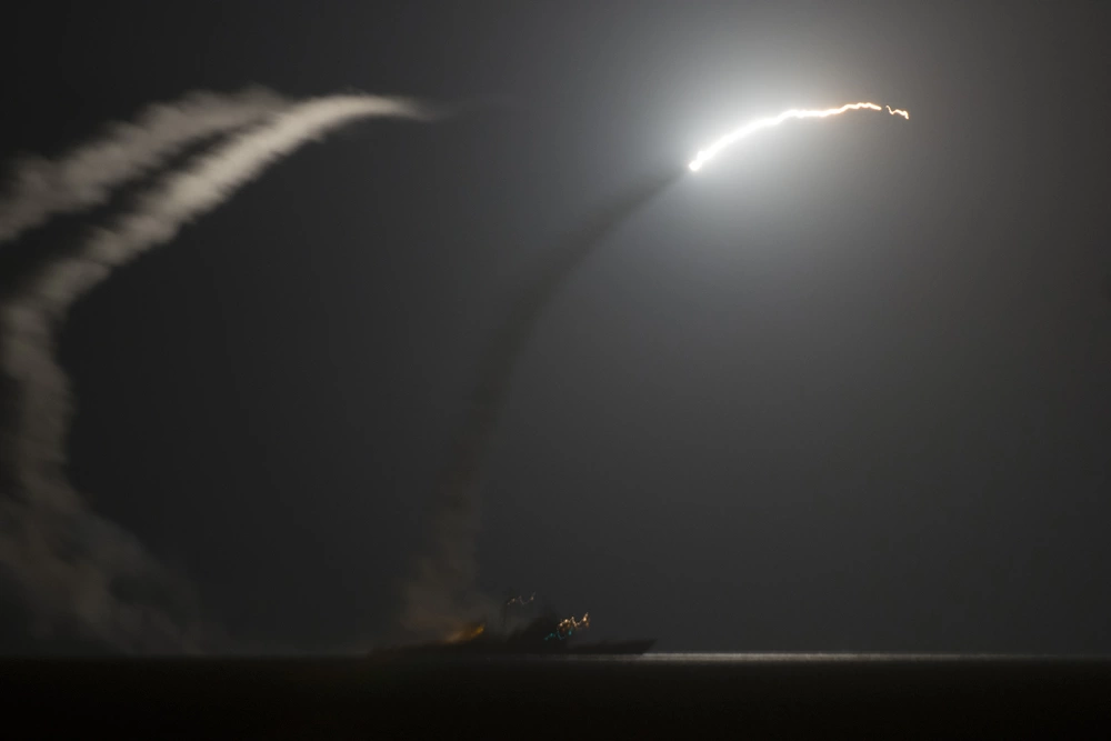 USS Philiippine Sea launches Tomahawk missiles