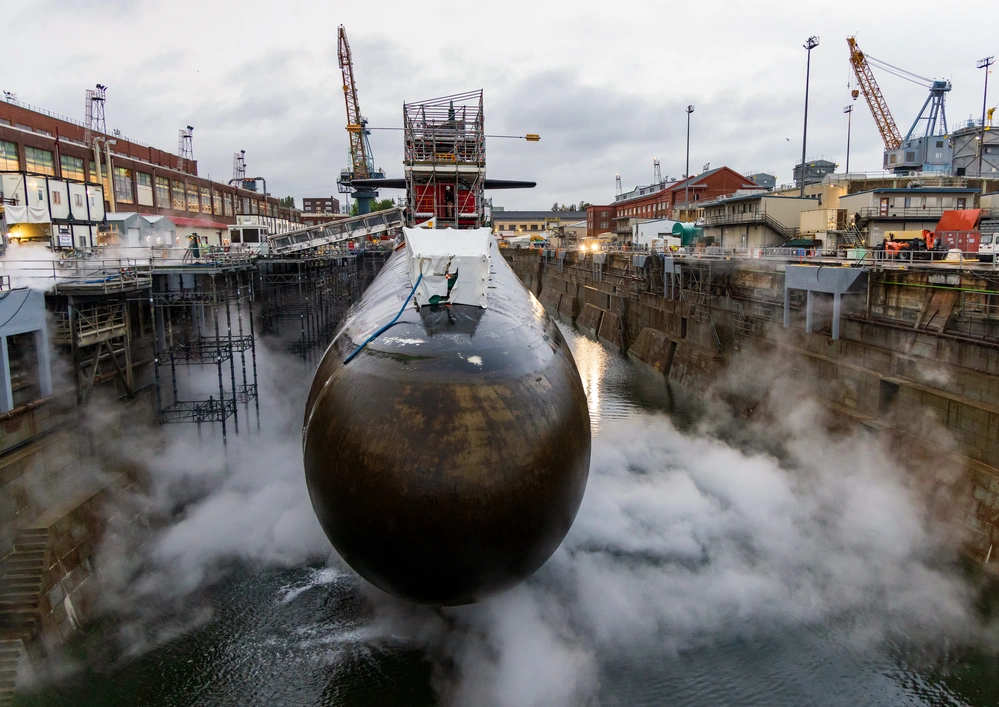 USS Michigan ballast blow