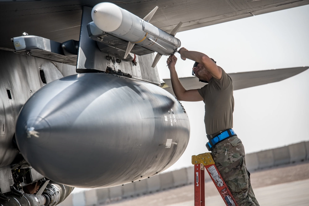 AIM-120D loaded on F-15E