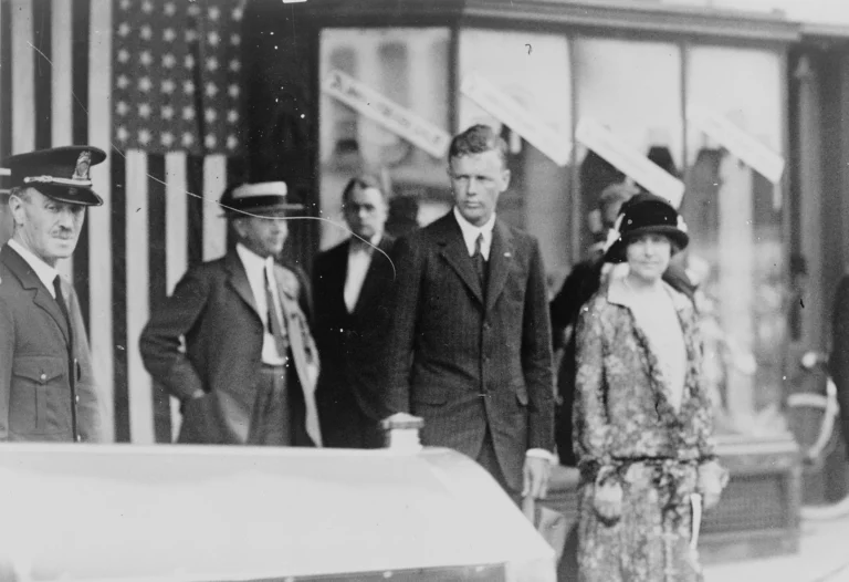 Charles Lindbergh and his mother
