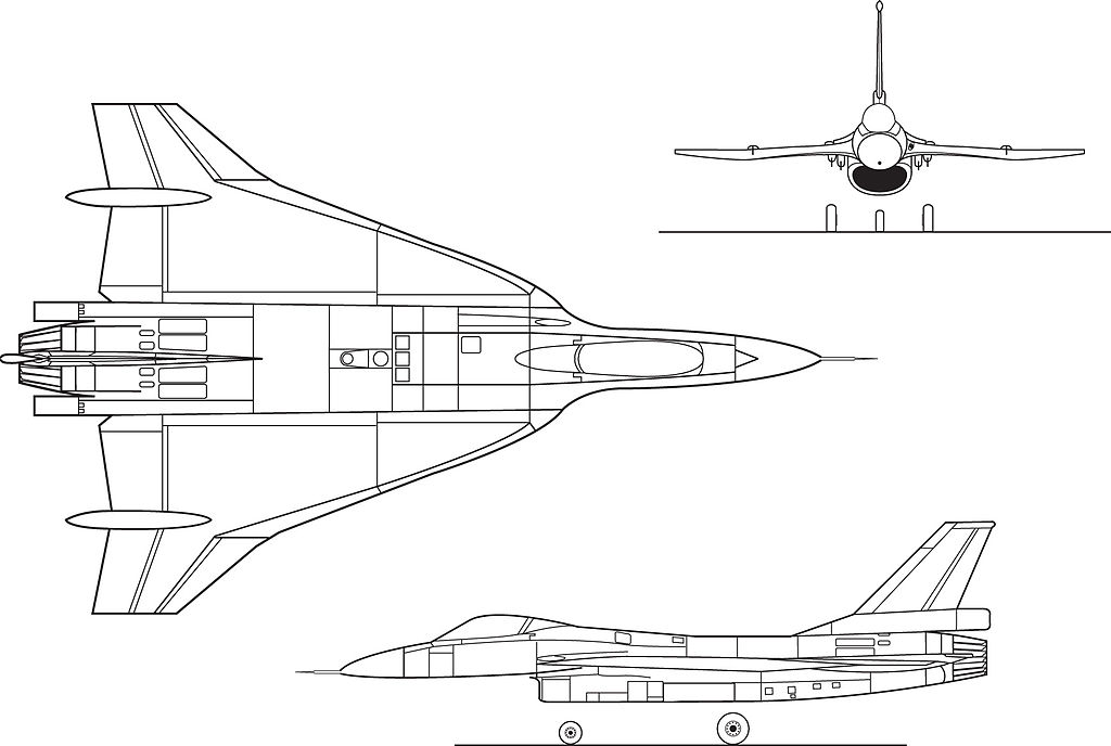 F-16XL drawing