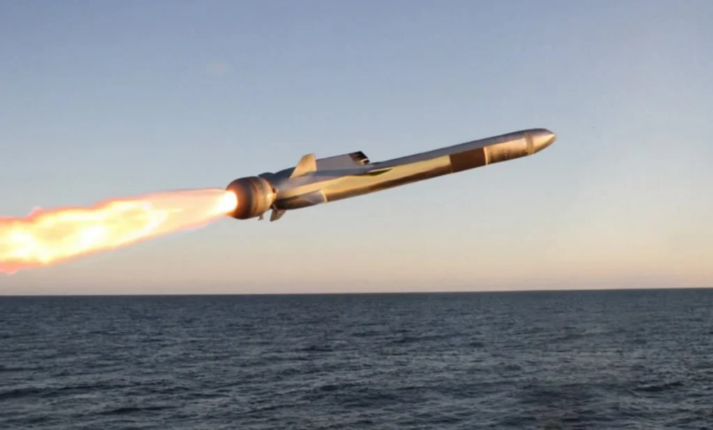 Render of a RGM-184 NSM being launched.