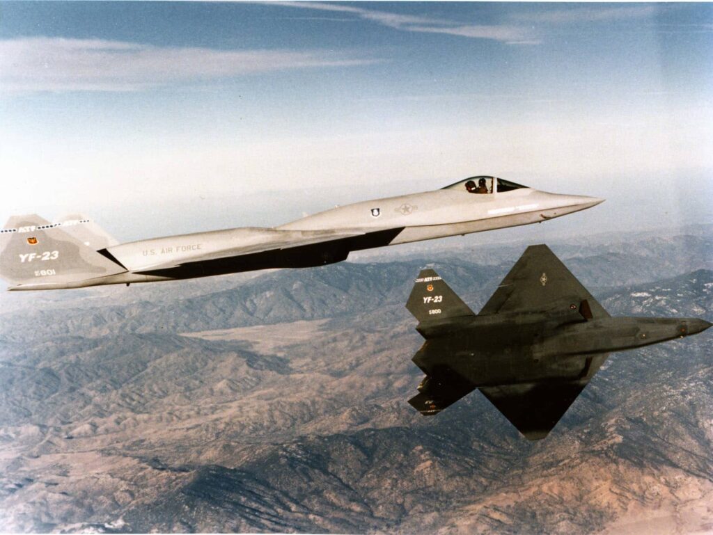 both YF-23s in flight