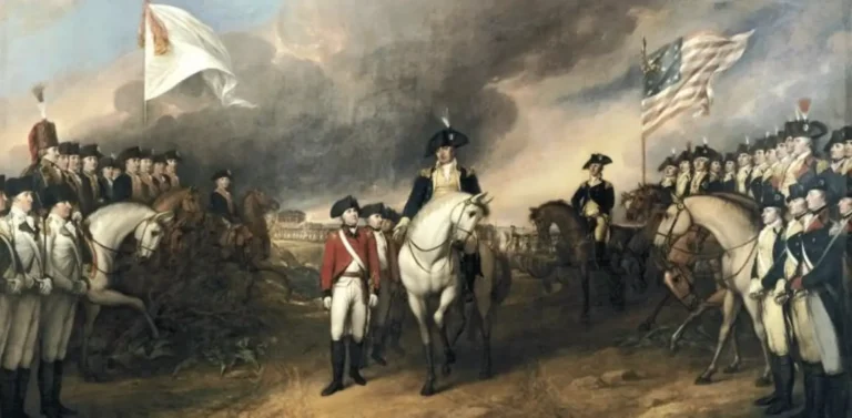 George Washington and army painting