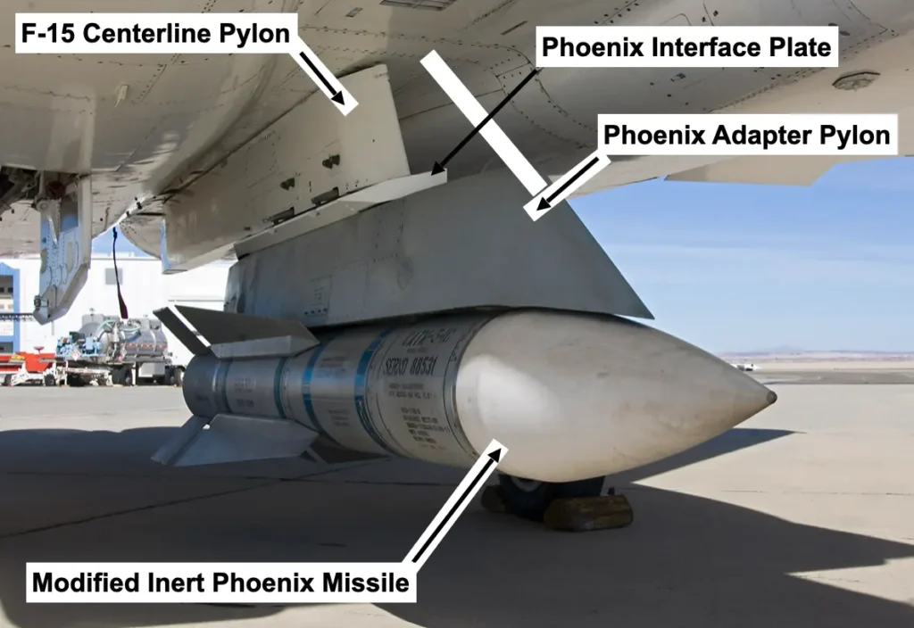 Phoenix missile on NASA F-15B