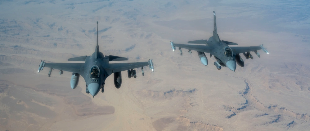 American F-16s air patrol