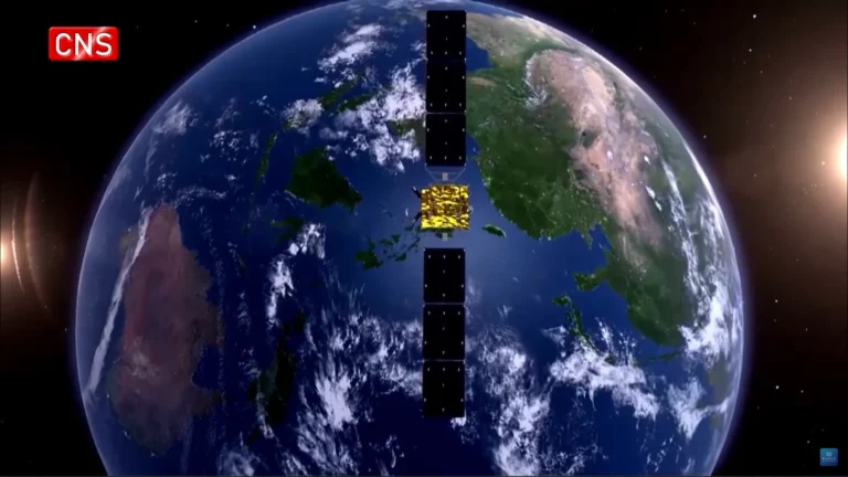 Chinese Beidou satellite rendering