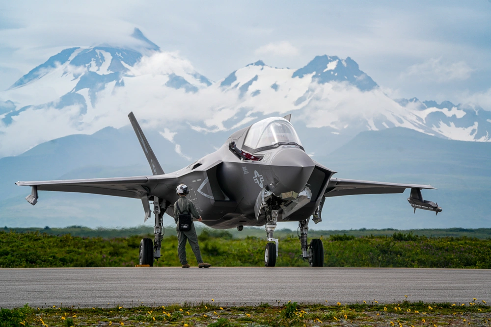 F-35B on runway Alaska