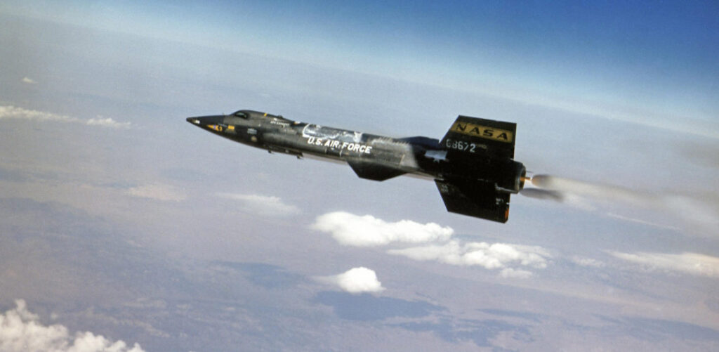 X-15 aircraft in flight