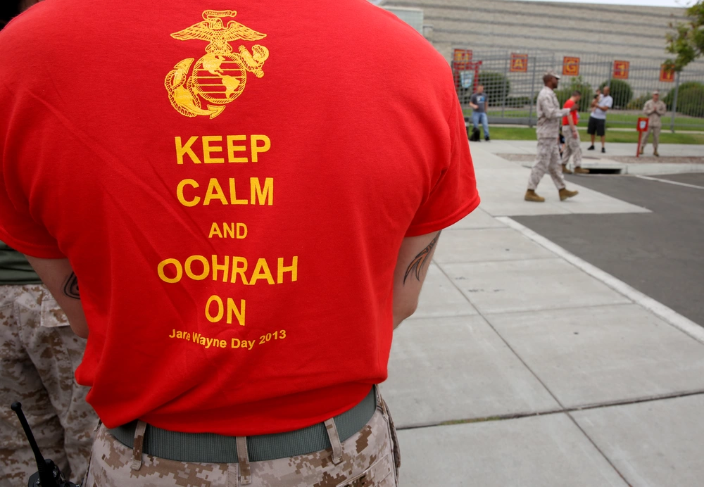 Marine Corps Keep calm and oohrah on shirt