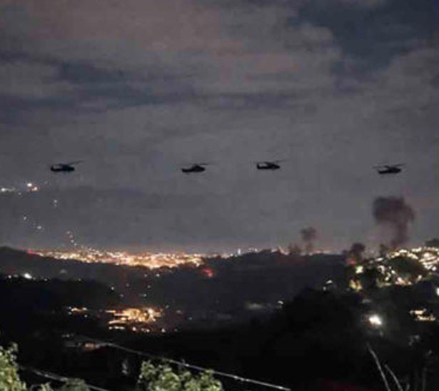 Night Stalkers helicopters over Caracas
