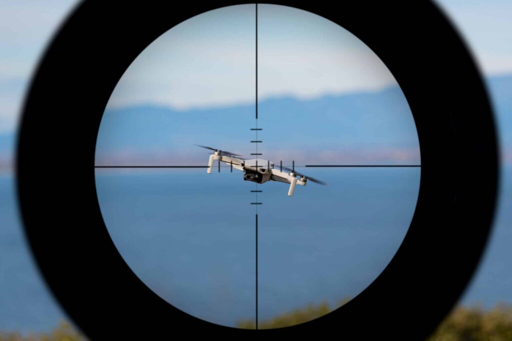 Drone on crosshairs
