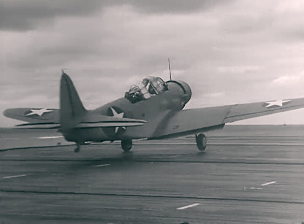 Douglas Devastator taking off USS Enterprise