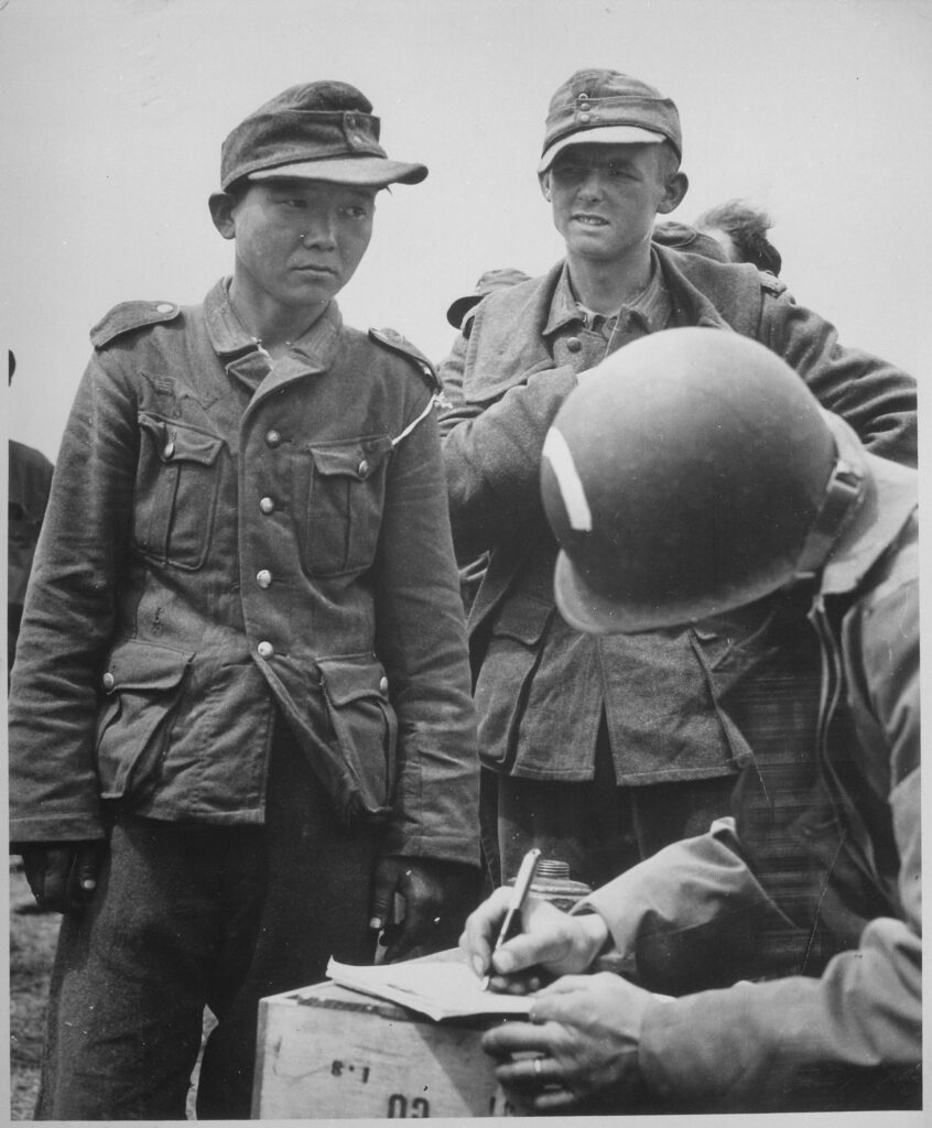 Japanese POW in Wehrmacht uniform WWII