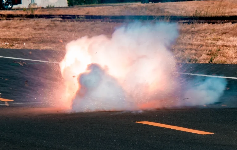 flash-bang explosive set off