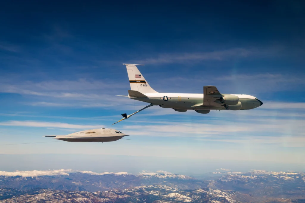 B-21 Raider being refueled