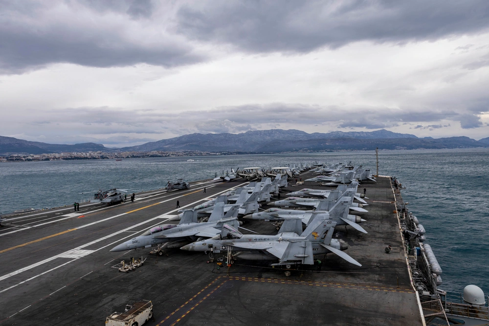USS Gerald R. Ford aircraft carrier deck