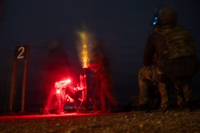 Green Berets shoot mortars
