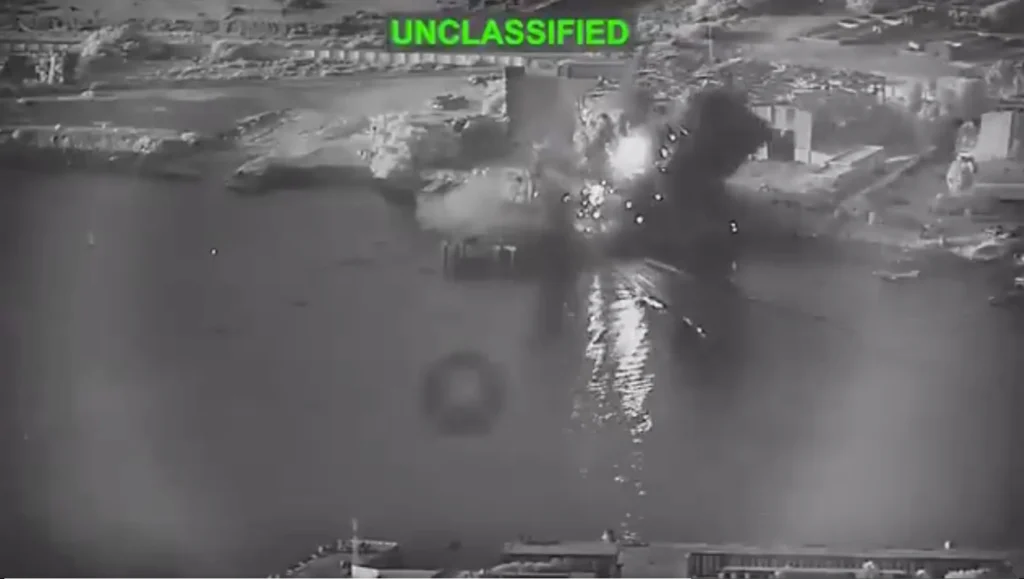 Corsair drones take out Iranian submarine