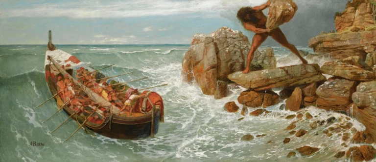 Odysseus and Polyphemus painting by Arnold Bocklin