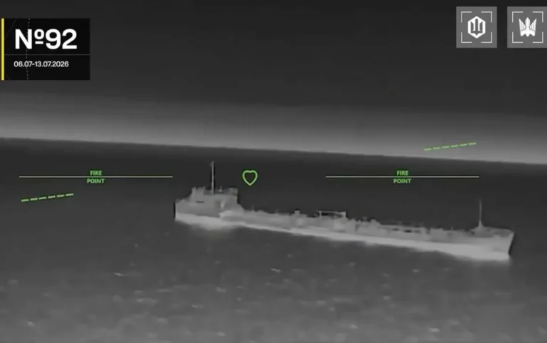 Ukrainian drone strikes Russian tanker Sea of Azov