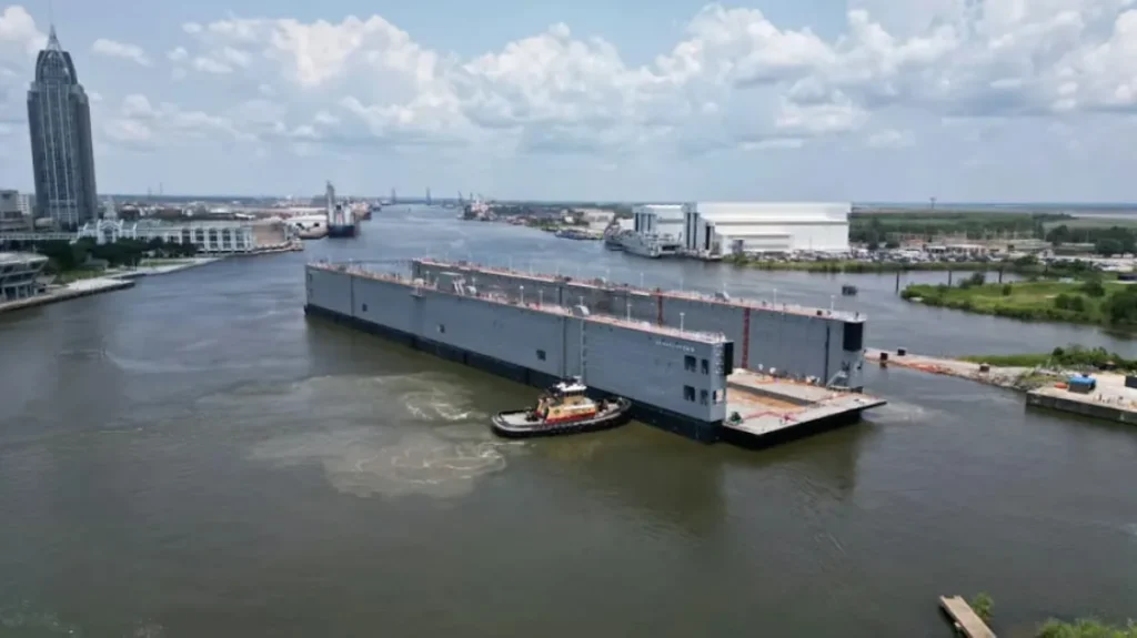 AFDM 15 floating dry dock launch