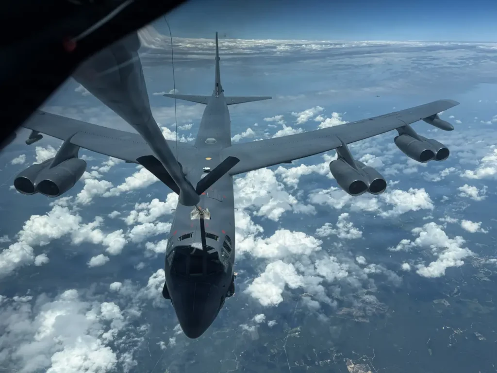 B-52 during aerial refueling