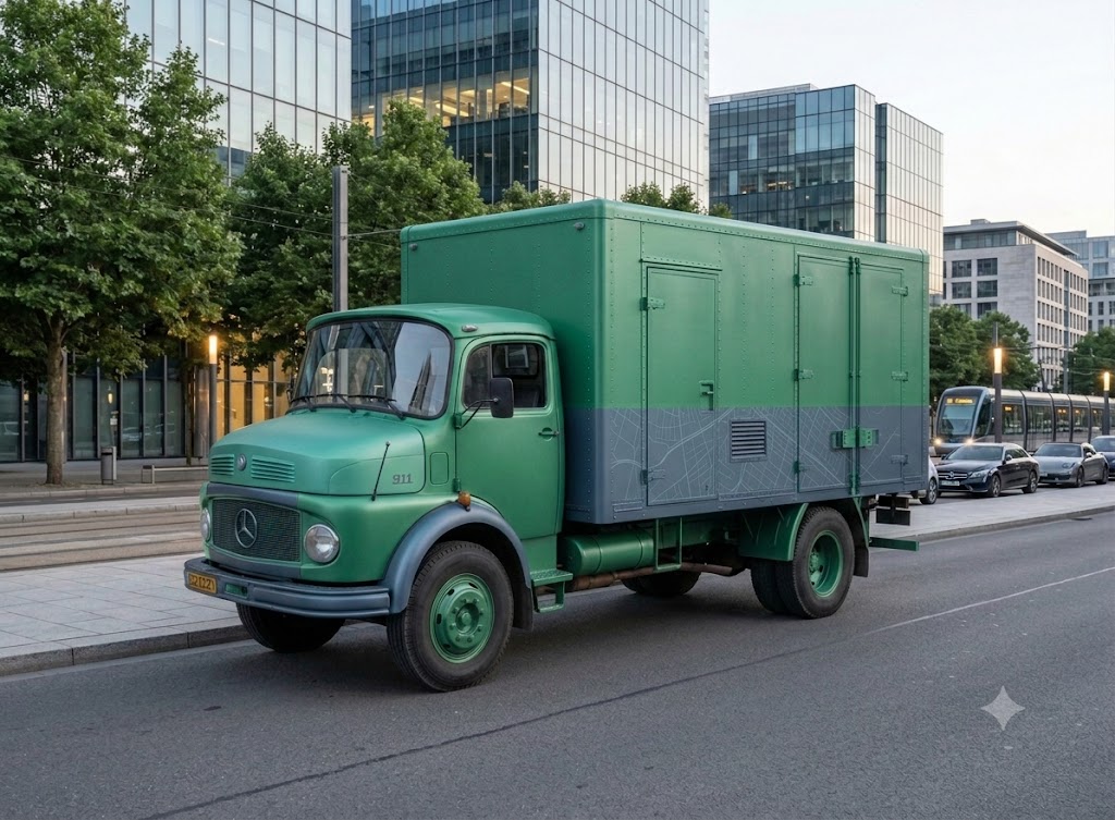Mercedez Benz Apple Cart truck