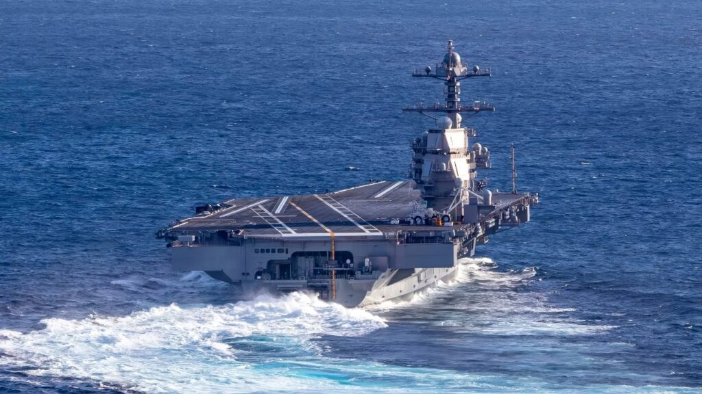 USS Gerald R. Ford aircraft carrier sea trials