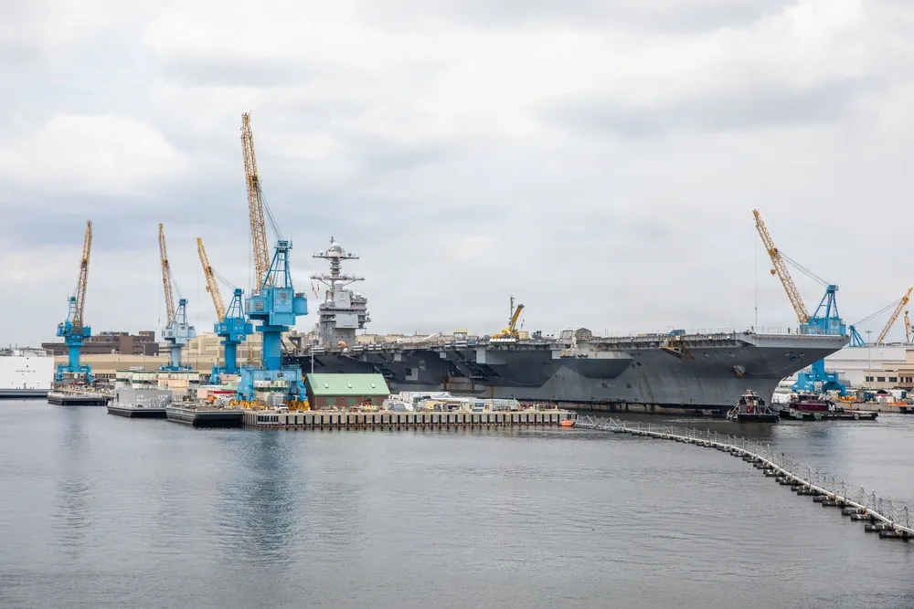 USS Gerald Ford at Norfolk Shipyard-1
